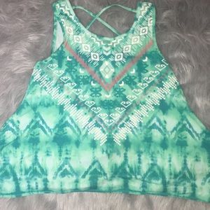Turquoise blue tank top